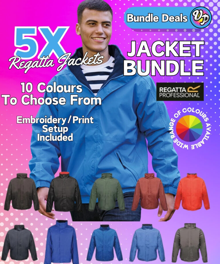 Regatta Dover Jacket Bundle Deal x5 Custom Embroidered | Printed