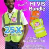 25x Hi-Vis Vest Printed Front and Back