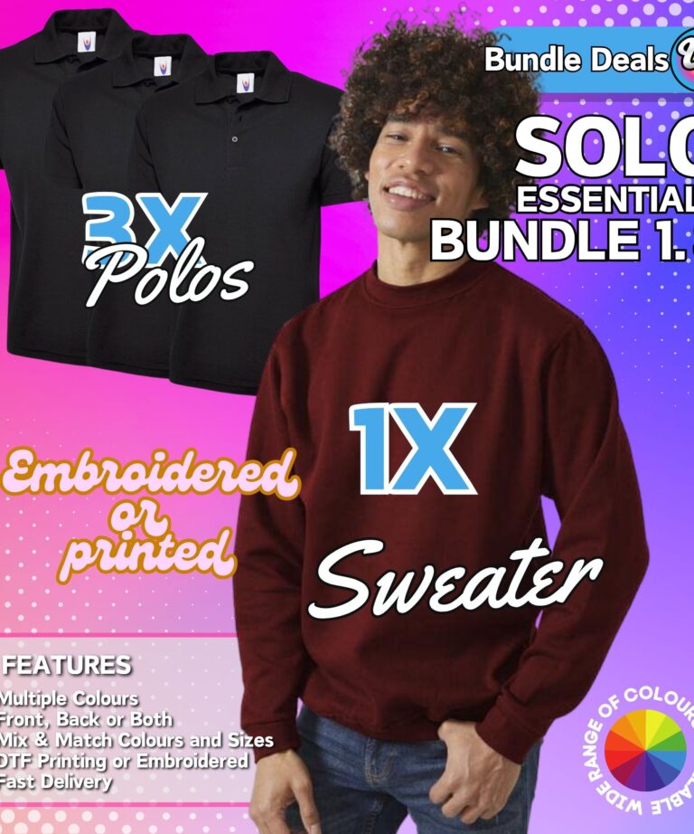 bundle deal image for 3 polos and a sweat shirt