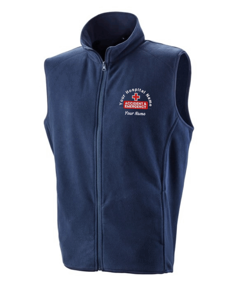 Accident & Emergency Gilet Personalised Custom Name Hospital R116X August 2025