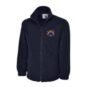 Rainbow Fleece Jacket Custom Embroidered Hospital Clothing, Vivid Promotion Workwear