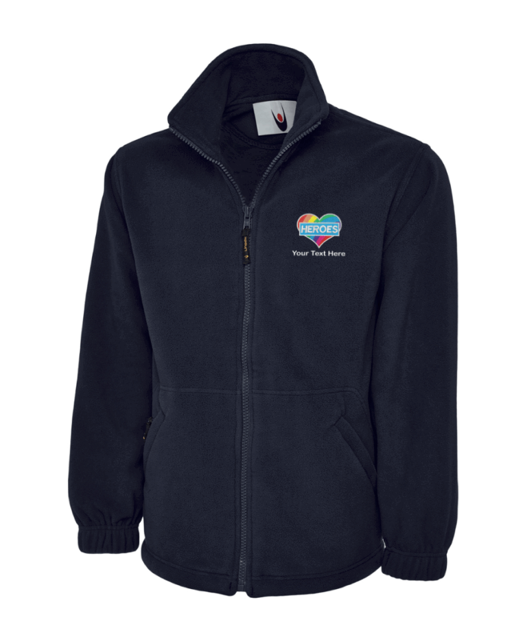 Rainbow Heart Heroes Personalised NHS Workwear Fleece UC604 August 2025