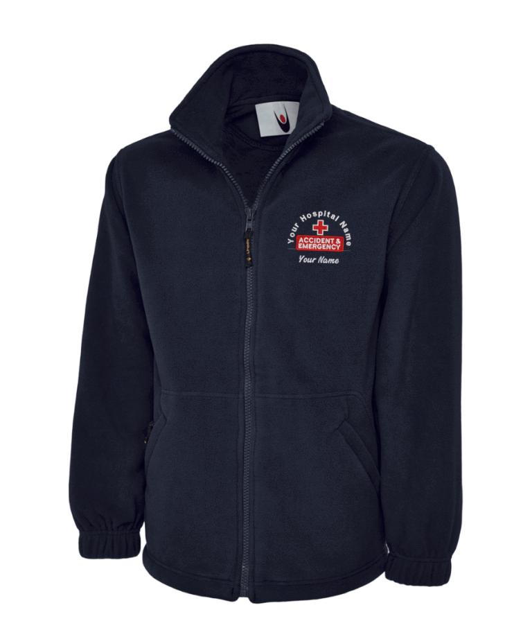 Accident & Emergency Fleece Personalised Custom Name Hospital UC604 August 2025