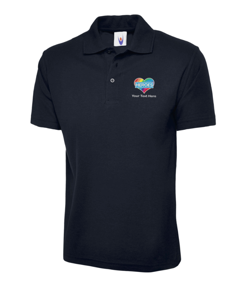 Rainbow Heart Heroes NHS Personalised Workwear Polo UC101 August 2025