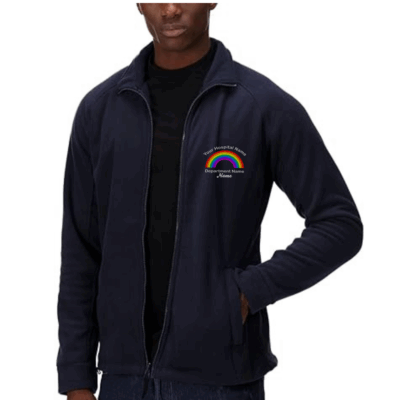 Rainbow Fleece Jacket Custom Embroidered Hospital Clothing, Vivid Promotion Workwear
