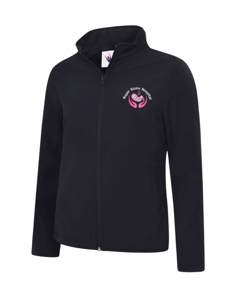 Newborn Baby Midwifery Personalised Workwear UC613 Ladies Softshell Jacket August 2025