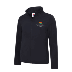 Rainbow Heart Ladies Softshell Jacket, Vivid Promotion Workwear