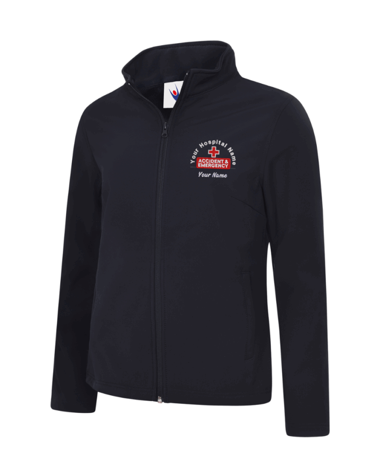 Accident & Emergency Ladies Softshell Personalised Custom Name Hospital UC613 August 2025