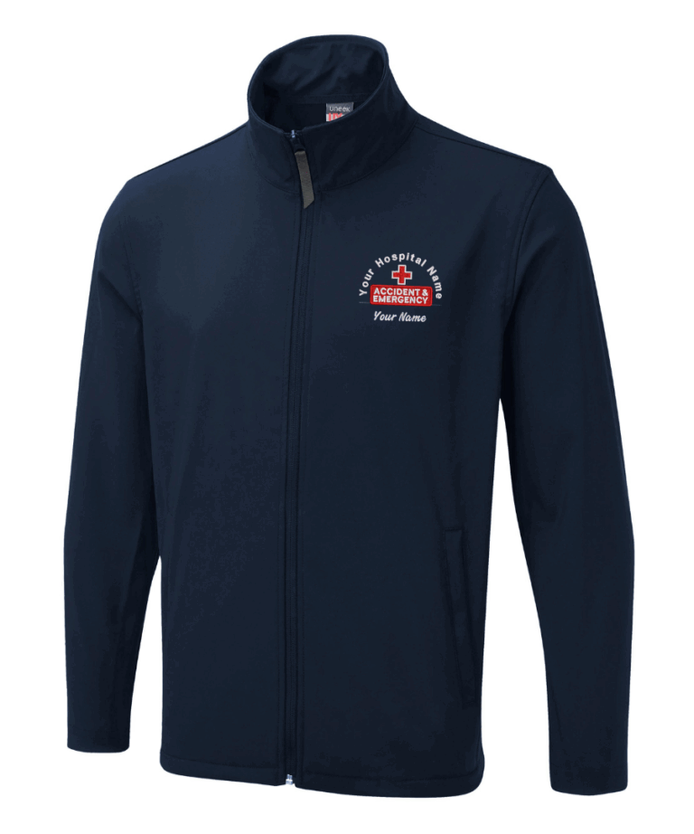 Accident & Emergency Softshell Personalised Custom Name Hospital UX10 August 2025