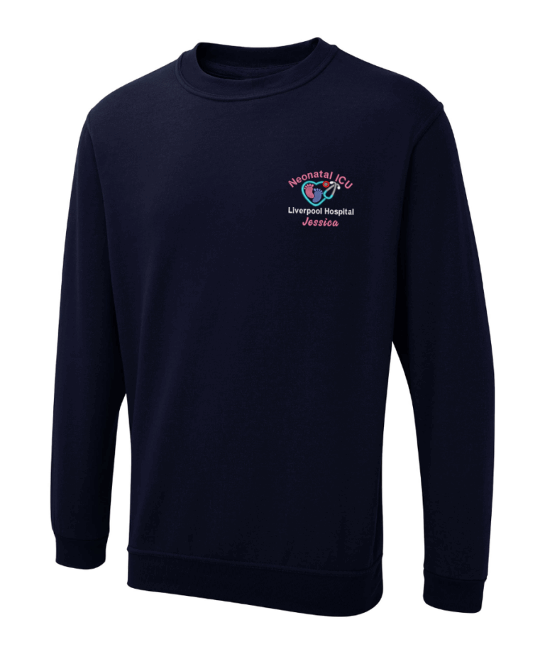 Neonatal ICU Personalised Workwear UX3 Sweatshirt August 2025