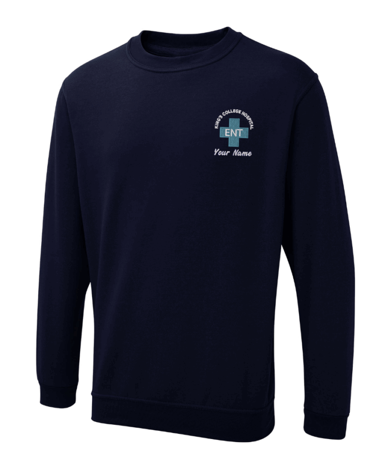 ENT Ear Nose Throat Personalised Workwear Sweatshirt UX3 August 2025