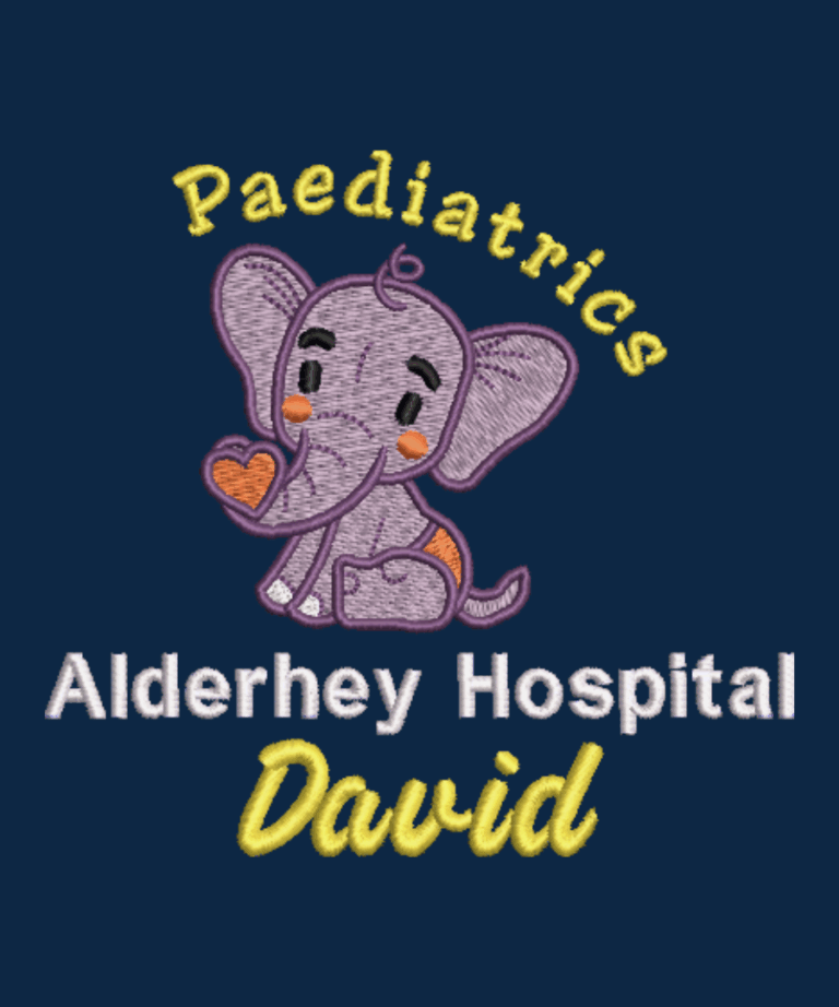 Paediatrics Elephant Personalised Workwear NHS Zip Hoodie UC504 August 2025