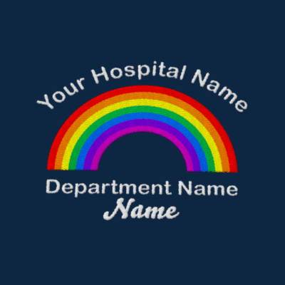 Rainbow Fleece Jacket Custom Embroidered Hospital Clothing, Vivid Promotion Workwear