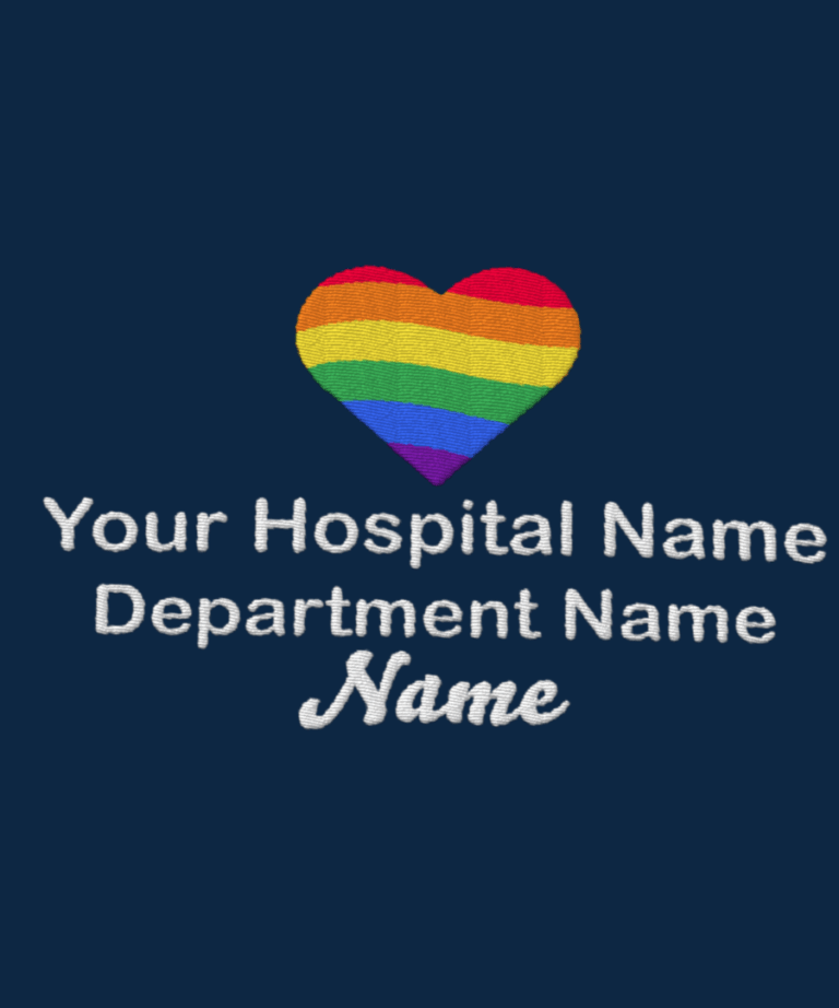 Rainbow Heart Personalised NHS Workwear August 2025
