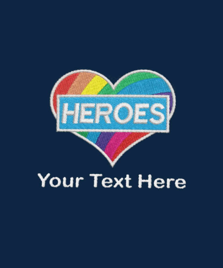 Rainbow Heart Heroes Personalised NHS Workwear August 2025