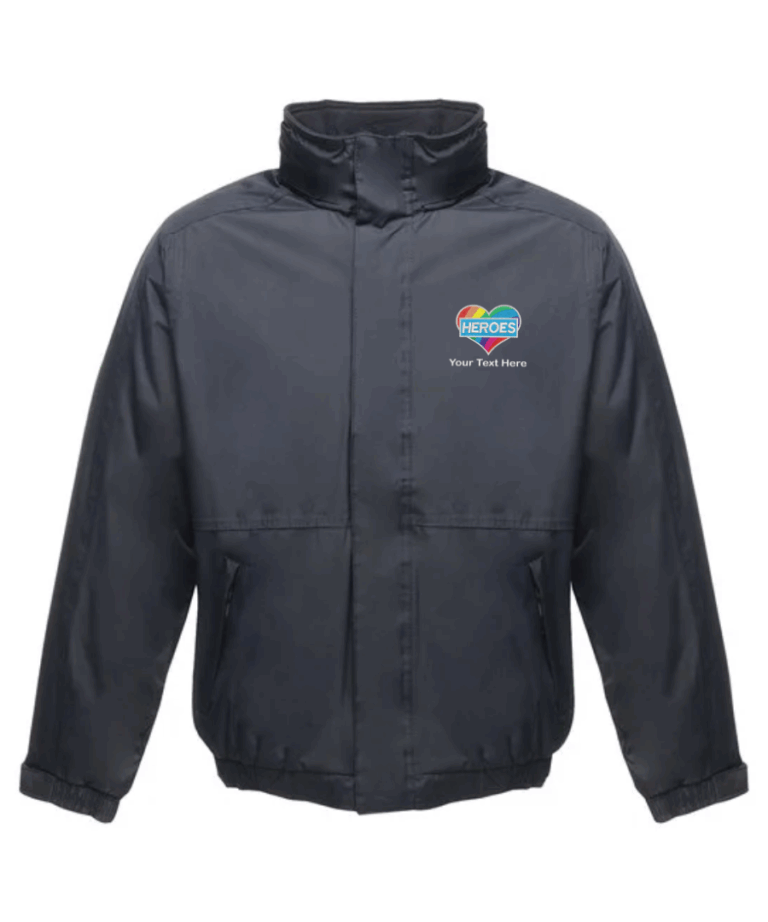 Rainbow Heart Heroes Personalised NHS Workwear Waterproof Jacket RG045 August 2025