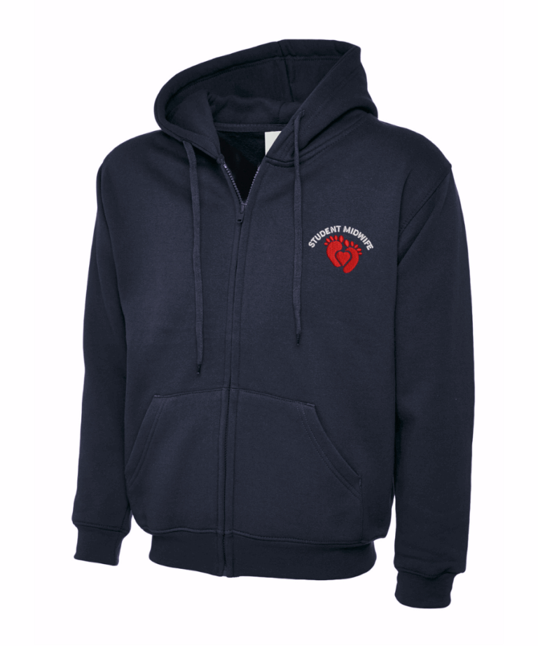Student Midwife Personalised Workwear Zip Hoodie UC504 August 2025