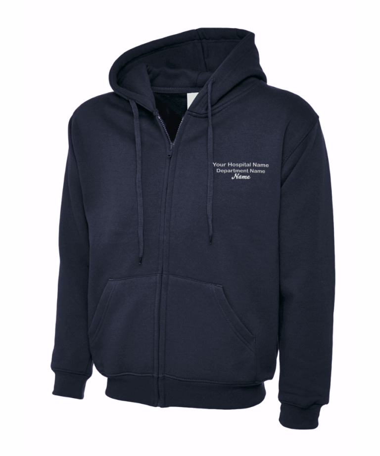 Your Name Here Personalised NHS Workwear Zip Hoodie UC504 August 2025
