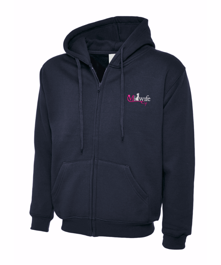Midwifery Personalised Workwear Zip Hoodie UC504 August 2025