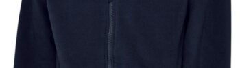 a blue jacket with a logo on it