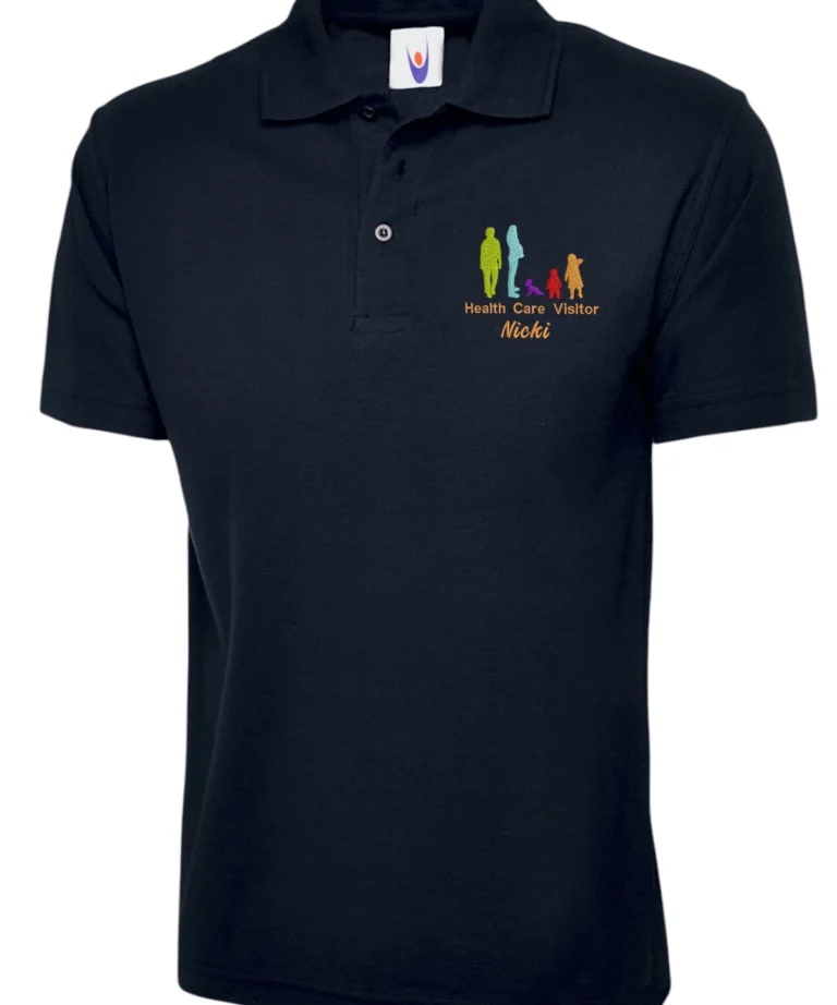 Health Care Visitor Family Polo Shirt Navy