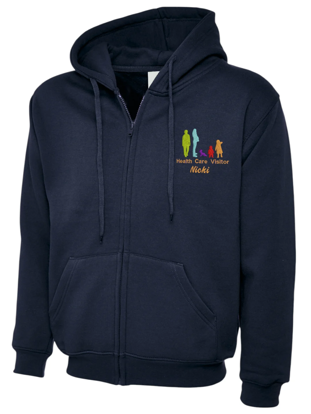 Health Care Visitor Family Zip Hoodie, Vivid Promotion Workwear