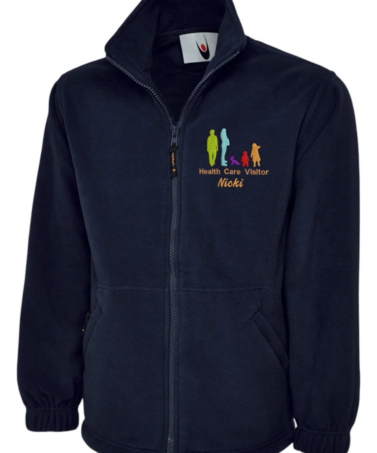 Health Care Visitor Family Fleece Jacket Navy