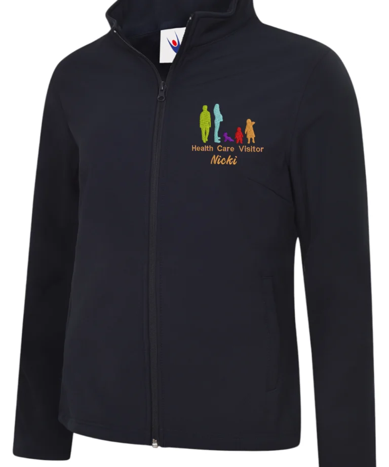 Health Care Visitor Family Ladies Softshell Jacket Unisex Navy
