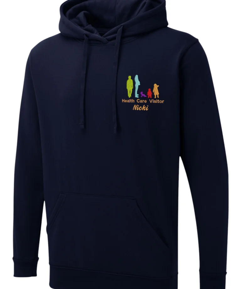 Health Care Visitor Family Hoodie Navy UX4