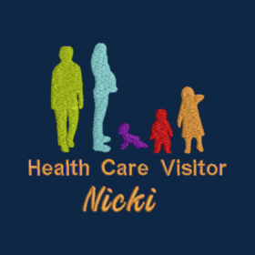 Health Care Visitor Design Embroidered onto NHS Workwear