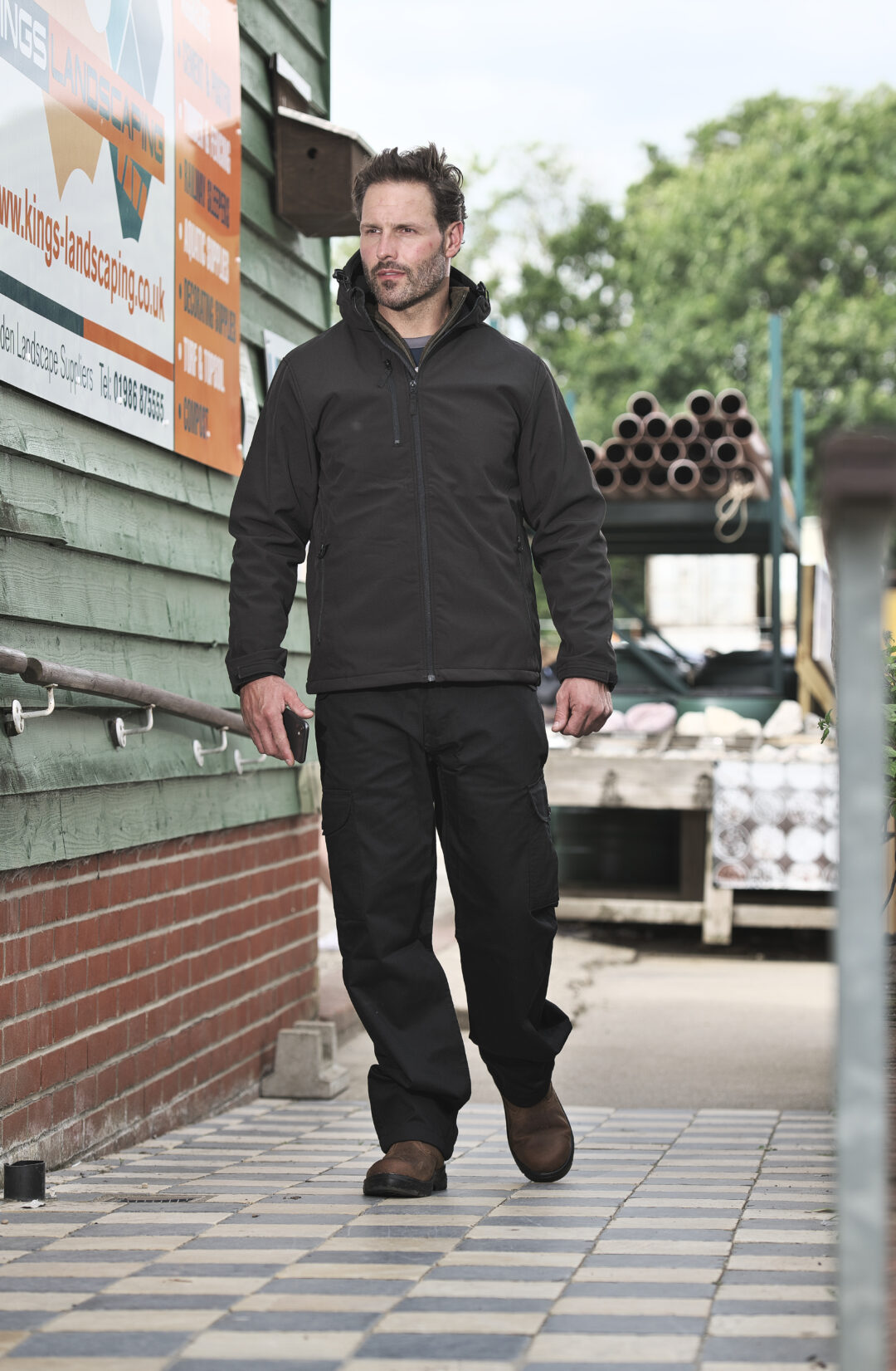 FORT HOLKHAM HOODED SOFTSHELL JACKET, Vivid Promotion Workwear