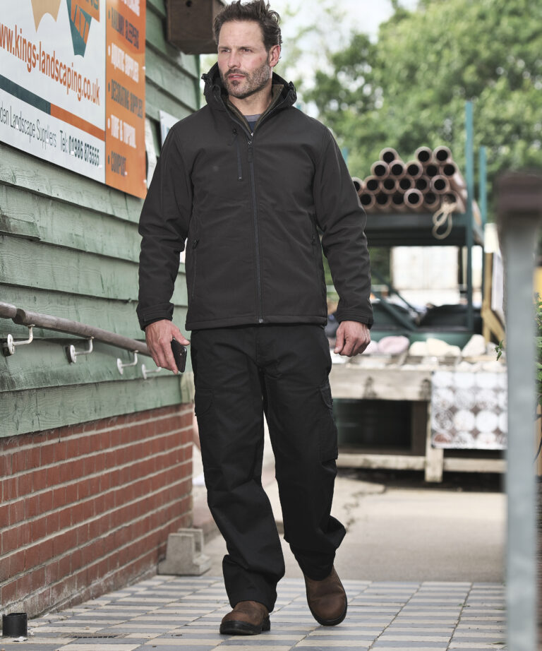 FORT HOLKHAM HOODED SOFTSHELL JACKET, Vivid Promotion Workwear