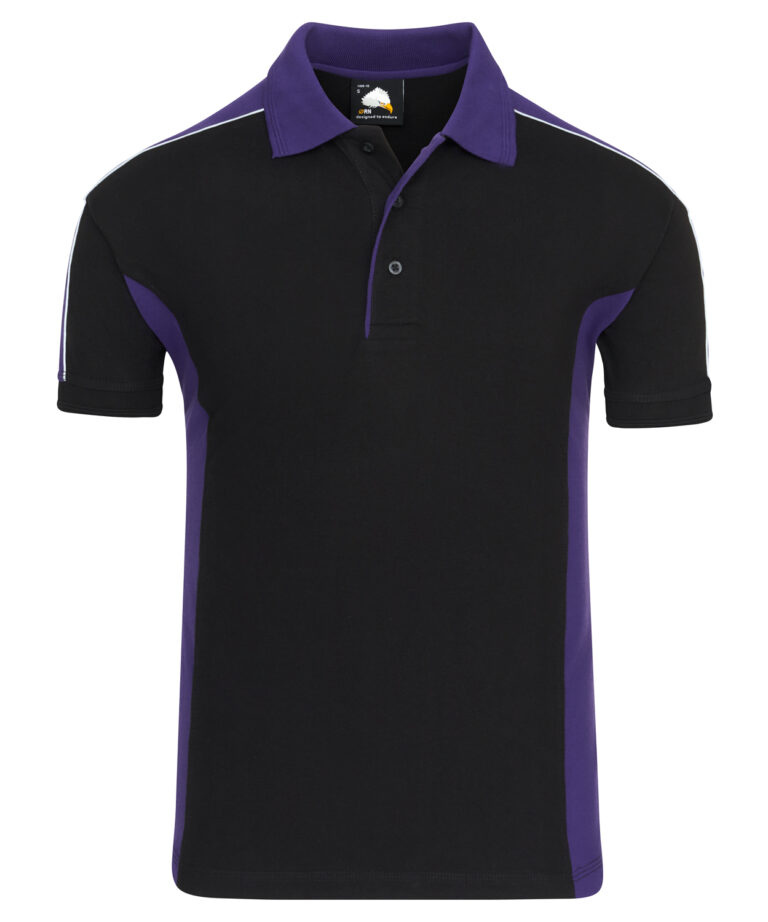 Workwear Orn Avocet Poloshirt - Black - Purple - XS