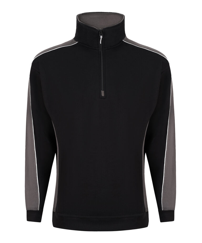Workwear Orn Avocet Quarter Zip Sweatshirt - Black - Graphite - XS