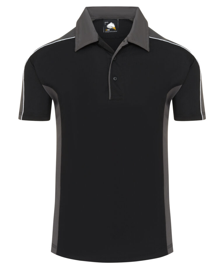 Workwear Orn Avocet Wicking Poloshirt - Black - Graphite - XS
