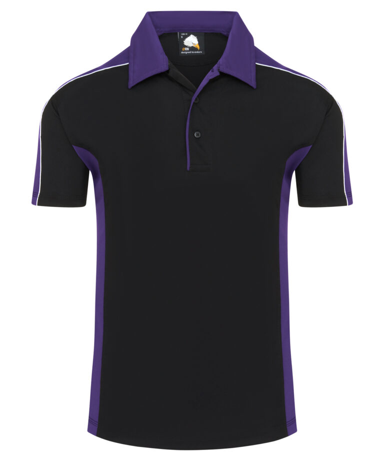Workwear Orn Avocet Wicking Poloshirt - Black - Purple - XS