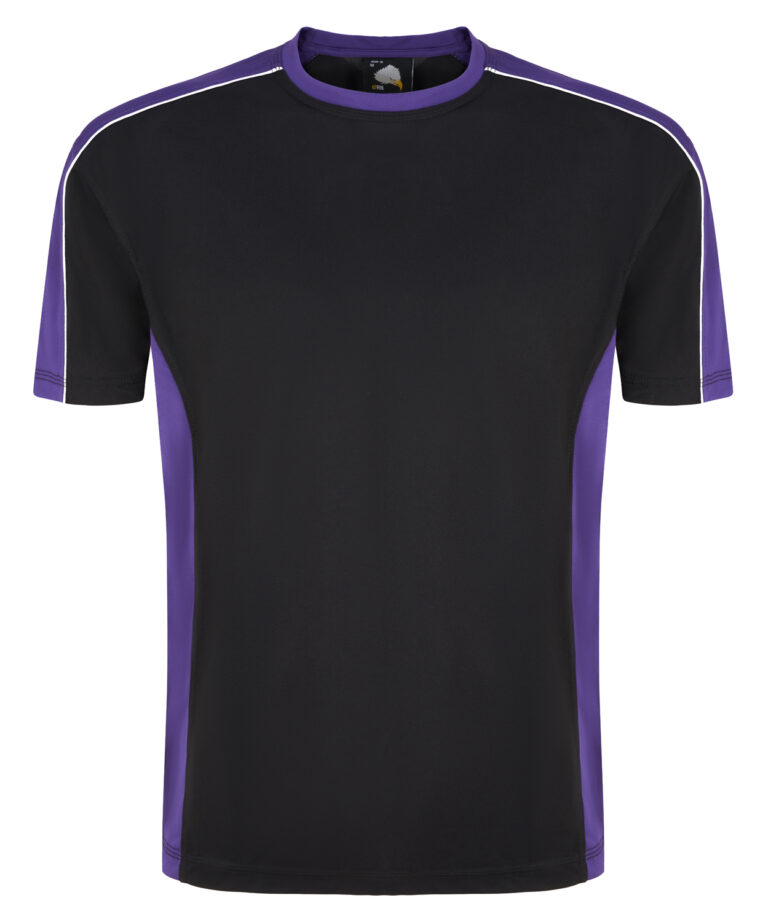 Workwear Orn Avocet Wicking T-Shirt - Black - Purple - XS
