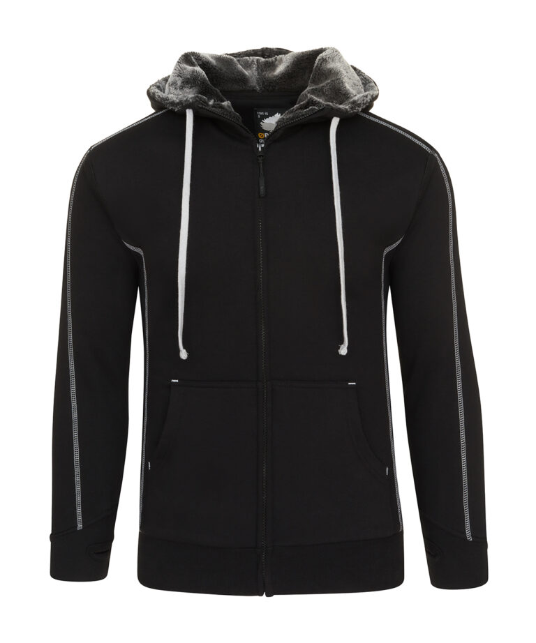 Workwear Orn Crane Fur-Lined Hoodie - Black - XS