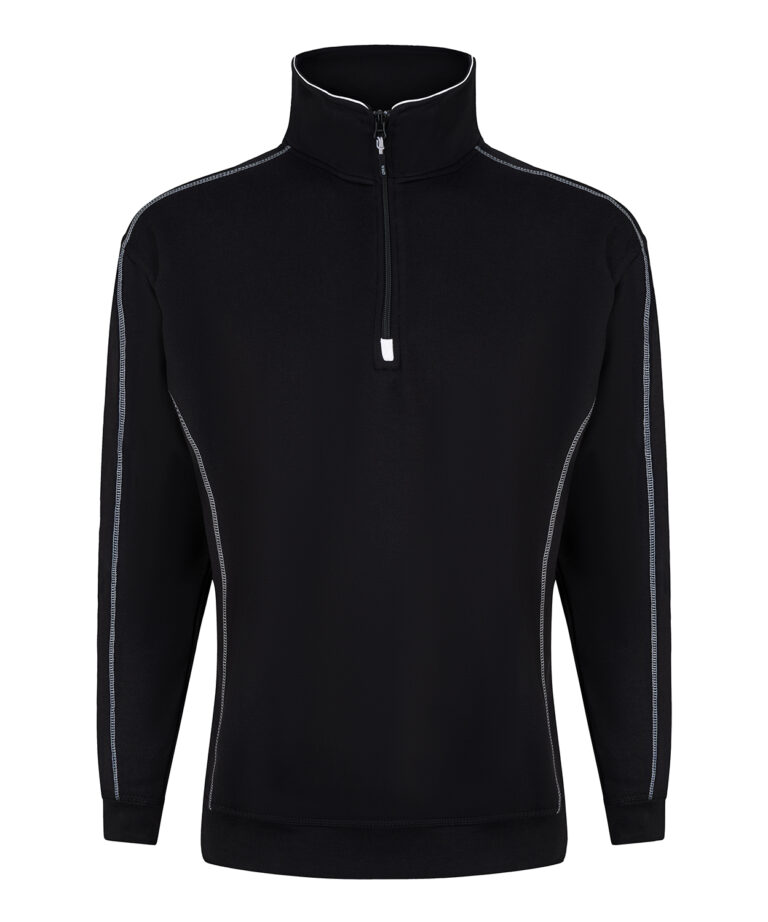 Workwear Orn Crane Quarter Zip Sweatshirt - Black - XS