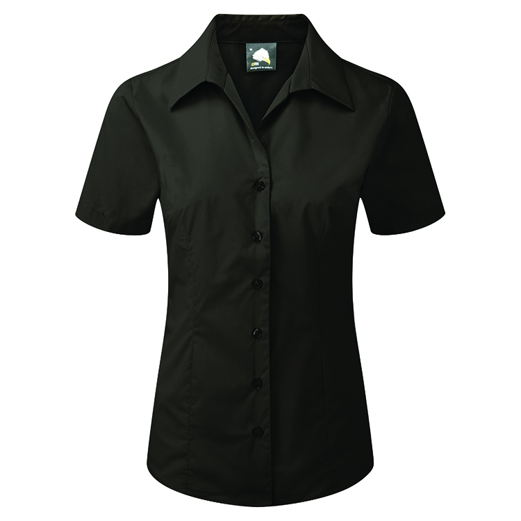 Workwear Orn Edinburgh Premium S/S Blouse - Black - 28