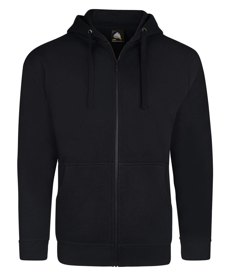 Workwear Orn Macaw Zipped Hoodie - Black - XS