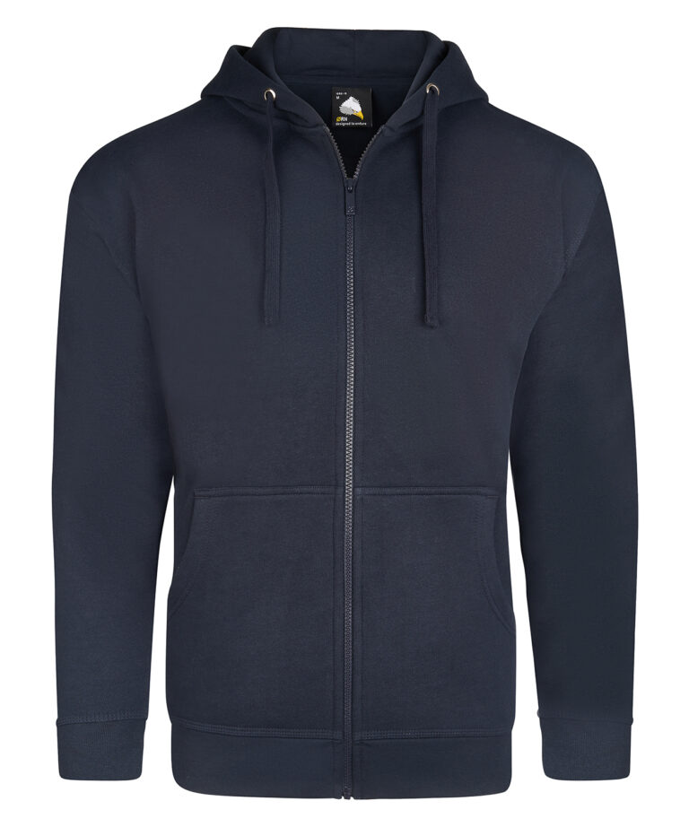 Workwear Orn Macaw Zipped Hoodie - Navy - XS