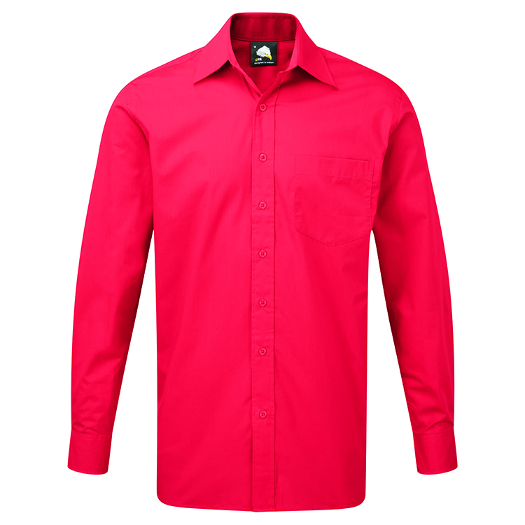 Workwear Orn Manchester Premium L/S Shirt - Red - 23