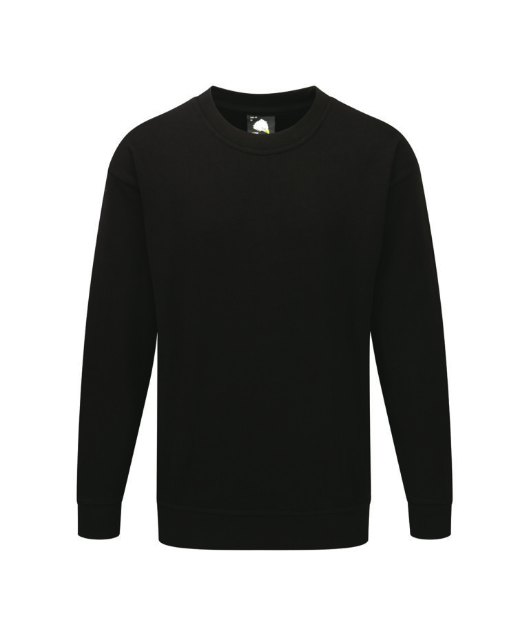 Workwear Orn Seagull 100% Cotton Sweatshirt - Black - XS