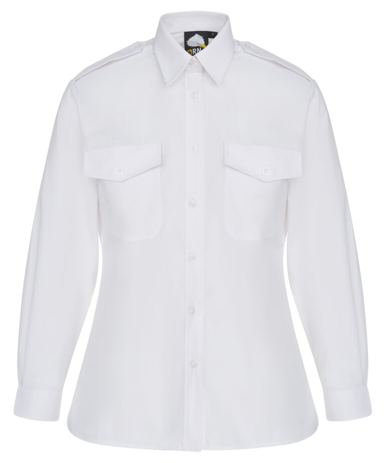 Workwear Orn The Classic L/S Pilot Blouse - White - 8