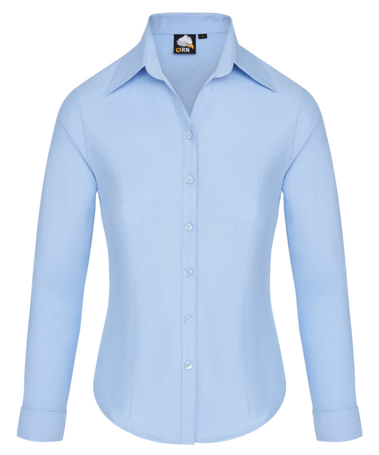Workwear Orn The Classic Ladies Oxford L/S Blouse - Sky - 8