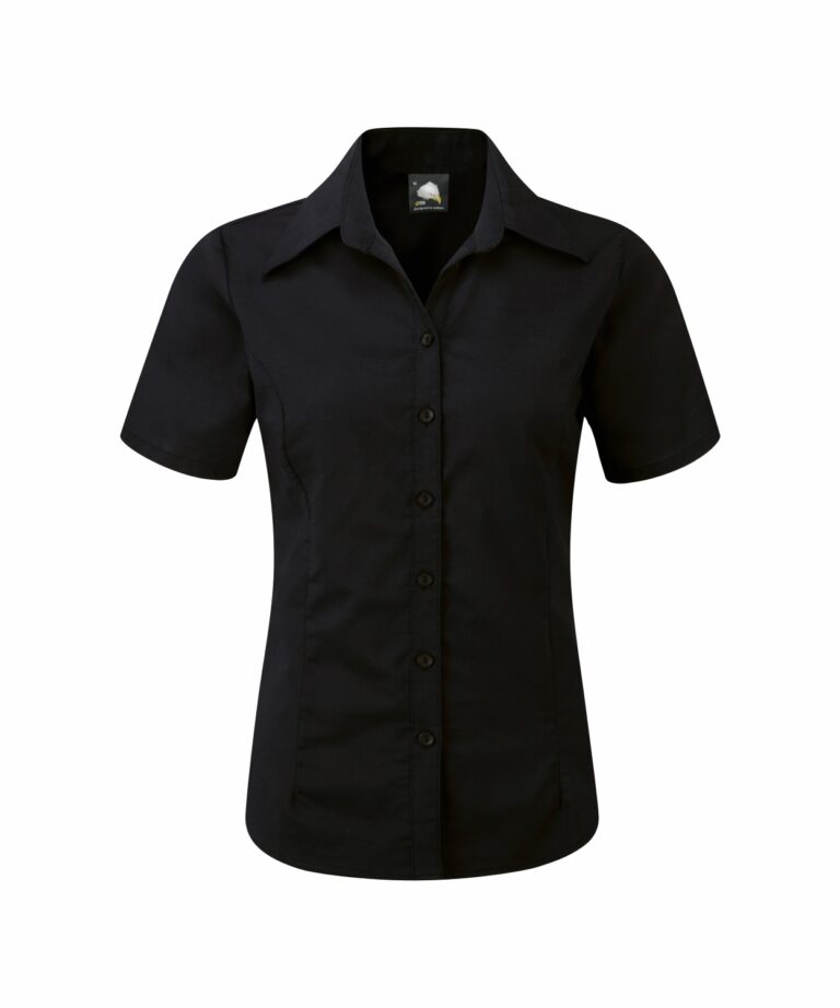 Workwear Orn The Classic Ladies Oxford S/S Blouse - Black - 26