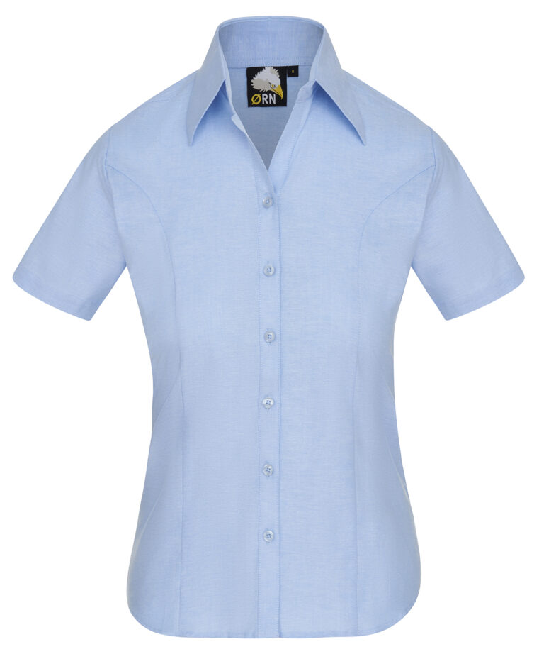Workwear Orn The Classic Ladies Oxford S/S Blouse - Sky - 8