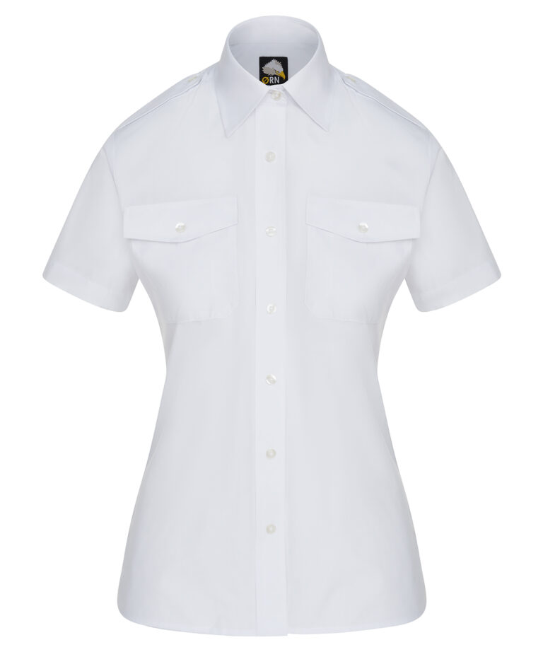 Workwear Orn The Classic S/S Pilot Blouse - White - 8
