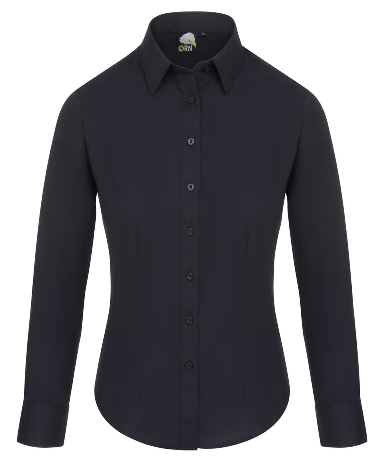 Workwear Orn The Essential L/S Blouse - Black - 8